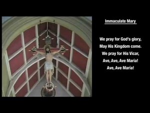 Immaculate Mary hymn with on-screen LYRICS