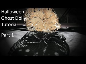 Easy HALLOWEEEN GHOST DOILY Crochet Tutorial Part 1