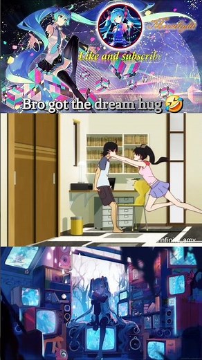 Bro got the dream hug ☠️ || #anime #animeedit