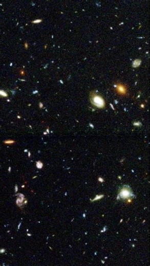 Hubble Deep Field: Looking Back in Time 😳🌌 #shorts