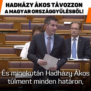 226K views · 6.4K reactions | A múlt heti parlamenti ülésen egészen példátlan durvaság történt a Magyar Országgyűlés épületében, amikor Hadházy Ákos trágár felirattal sértette meg a Parlament tekintélyét. Hadházy Ákos a parlamenti munkában az eskütétele óta nem vesz részt, amikor pedig egyetlen egyszer bejött, azt produkálta, amit mindannyian láttunk. Hadházy Ákos túlment minden határon. | Fidesz | Facebook
