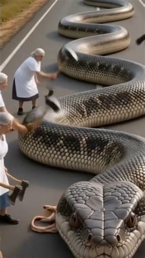 rescue cows from giant python #animals #funny #shorts