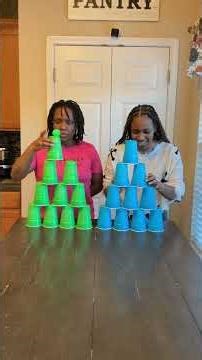 Unstack the cups! #challenge #funny #entertainment #shorts #viralvideo #familyfun #subscribe #fun