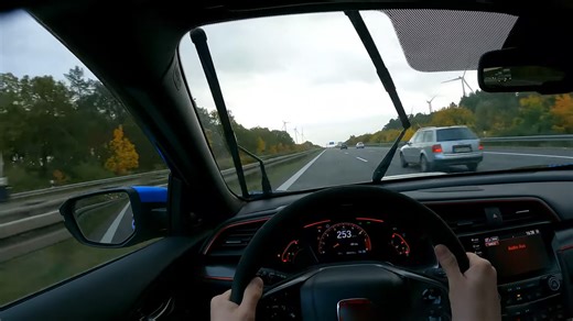 Honda Civic Type R Autobahn acceleration