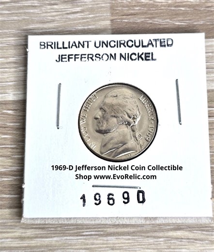 1969-D Jefferson Nickel Coin Collectible