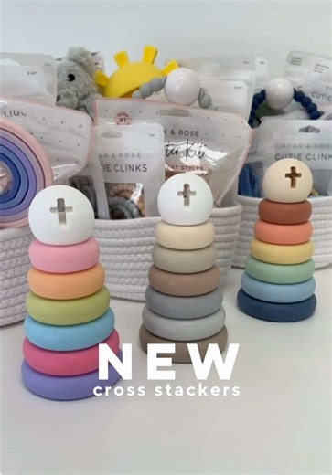 Faith meets play! 🤍 Our Cross Stacker Toy is restocked after selling out and now available in new colors! Designed to support developmental skills while reminding little hearts of Jesus. ✝️ 40% OFF, no code needed, only $9 in cart!