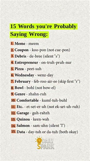 15 Words You’re Saying Wrong