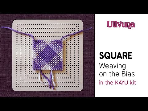 Square Weaving on the Bias - Basic Stitch - KAYU Pin Loom Kit
