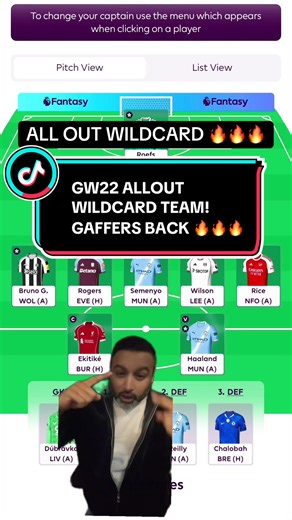 FPL GW22 All-Out Wildcard Team Strategy