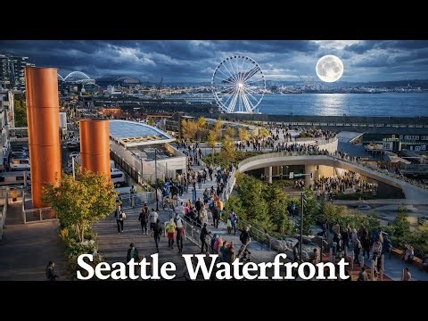 Seattle Washington waterfront 4K
