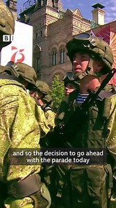 Russia's World War Two parade went ahead, with 14,000 soldiers marching across Red Square, despite the pandemic. https://bbc.in/3fXwrdE | BBC News