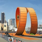 Life Size Hot Wheels Double Vertical Loop Track (video)