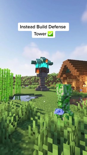 Minecraft Defense Tower Against Mobs