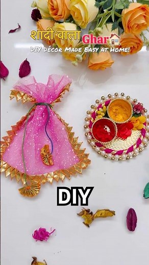 Quick & Super Easy Return Gift 🎁DIY Ideas for Haldi Kumkum,Haldi Mehndi, Wedding #FestiveWithShorts