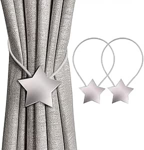 Amazon.com: Sorfia Magnetic Curtain Tiebacks - 2 Pack Star Tie Backs, Holdbacks, Clips for Window Draperies and Drapes : Home & Kitchen