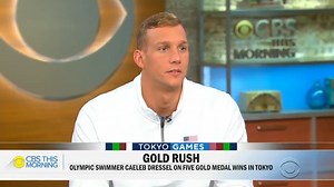 24-year-old Olympic swimmer Caeleb Dressel won 5 Gold medals in Tokyo, joining the ranks of just a few elite athletes who have accomplished the feat, including Michael Phelps. Dressel joins us to discuss what his experience at the Olympics was like. | CBS Mornings