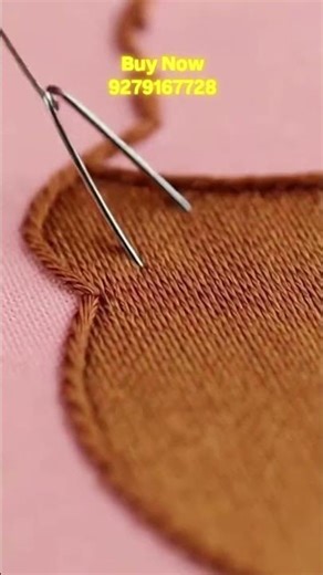 🐐Super Cute Baby Deer Embroidery with Bow | Satisfying Stitching Art✨ #shorts