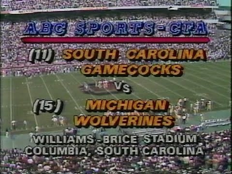 1985 Michigan @ South Carolina; ABC, College Football
