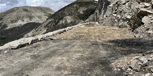Alpine Tunnel Road and Palisade Wall in final stages of reconstruction