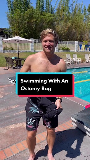 Swimming with an ostomy bag? No problem at all! #ostomyawareness #ostomybag #ostomylife #stealthbelt #colostomybag #ibd #invisibleillness #disabilitytiktok #ileostomy #crohnsdisease #coloncancer