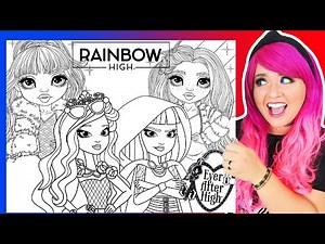 Coloring Ever After High & Rainbow High Characters Coloring Pages | Rainbow High Dolls Coloring