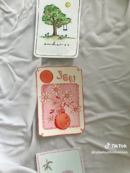 handmade goodbye cards I made for my coworkers 🥹 #fyp #cards #watercolorpainting