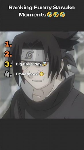 Ranking Sasuke Funny Moments🤣 #funny #anime
