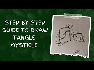Step by step Guide to draw New Tangle pattern Mysticle by Zentangle inc.