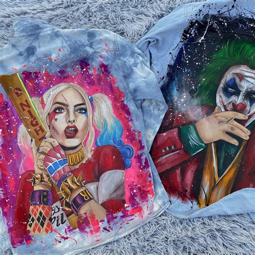 Hand Painted Jacket Made to Order: Painted Denim Jacket, Unique Personalized Clothes for Any Your Idea, Custom Jean Jacket for Men or Women!