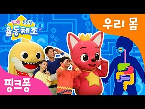 ★핑크퐁 튼튼쌤의 율동체조★ 우리 몸 특집ㅣ머리 어깨 무릎 짝, 바리밥밥 바디 체조ㅣ율동으로 몸을 움직여요!ㅣ핑크퐁 아기상어와 함께!ㅣ핑크퐁 체조ㅣ핑크퐁! 인기동요