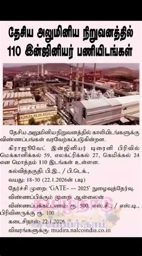 NALCO Engineer Jobs 2026 | GATE 2025 | 110 Vacancies | Apply Online #NALCO #GATE2025