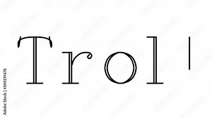 Troll Animated Handwriting Text in Serif Fonts and Weights