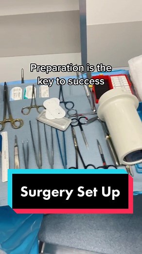 Any guesses on what surgery this is prepped for 😷 #surgery #medical #greysanatomy #learnontiktok #surgeon #operatingroom #premed