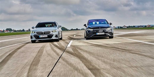 BMW 5er gegen Mercedes EQS: Duell zwischen Level 2  und Level 3