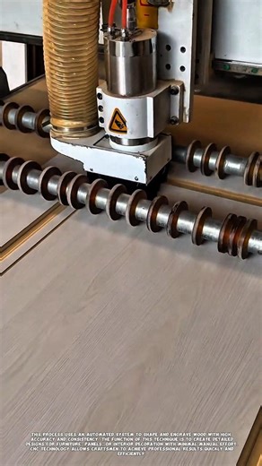 Amazing CNC Wood Carving Machine Process – Perfect Decorative Pattern!.