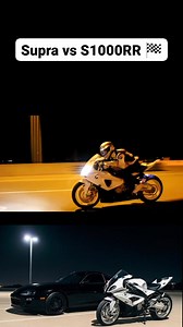 The ultimate battle of four wheels vs two , a black Supra MKIV takes on a BMW S1000RR under the night lights. Power, speed, and adrenaline in one clip. Who’s your pick? Comment below and share with a friend who loves speed! #SupraMKIV #ToyotaSupra #BMW1000RR #2JZPower #SupraVsBike #JDMNation #BoostLife #NightRun #StreetBattle #viralreelschallenge #TurboLife #reelsfypシ #reelschallenge #fypシ #fyp #MKIVSupra #FastCars #StreetKings #TurboSupra #AdrenalineRush #SpeedHunters #RaceNight #SupraWorld #BM