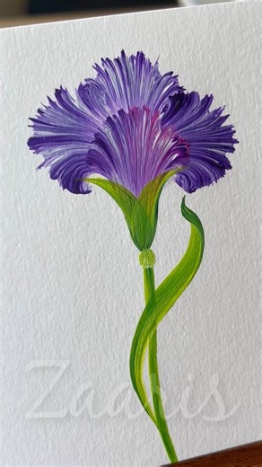 🪻💜Simple PURPLE flower acrylic painting🎨🖌️ #shorts #purple #acrylicpainting #viral #simple #yt