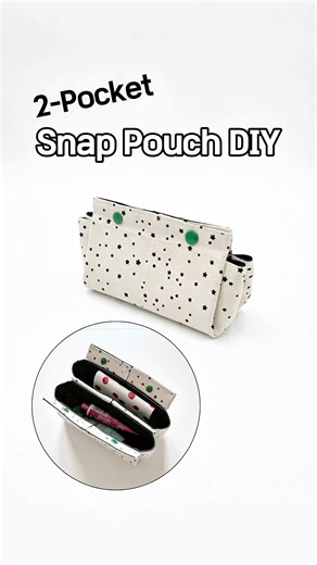10-Minute 2 Pocket Multi Pouch DIY 👛 Easy Snap Pouch Sewing Tutorial
