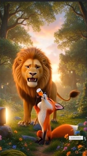 😁 "Smart Fox" 🦊 | Lion vs Fox | #shorts #shortsfeed