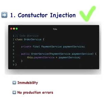 Spring Dependency Injection types explained#java #springframework #youtubeshorts