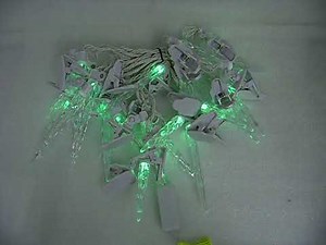 Set Of 20 Gemmy LightShow ClipLights ColorMotion Multi-Color LED ICICLE LIGHTS