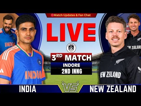 🔴IND vs NZ, last ODI Match | Live Cricket match Today | INDIA vs New Zealand Match | IND Batting