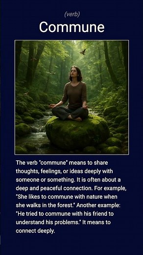 English word 'commune' verb C1