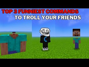 Top 3 Funniest Commands to Troll your Friends (MCPE)