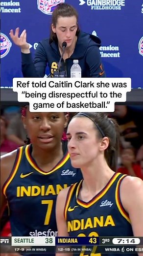 Caitlin Clark got a technical foul for slapping the basketball hoop stand 🤔