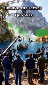 I recreated the behind the scenes of God of War: cameras, green screens, frost, lava, and pure epic energy. A journey through action, mythology, cinematic vibes, battle, and filmmaking. Welcome to Kratos’ set. ⚔️🔥 #godofwar #behindthescenes | Immagina AI Dream