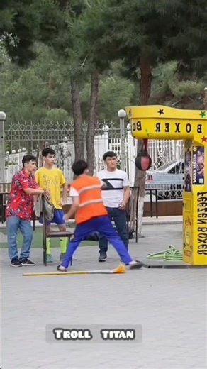He Thought He Was Strong... 💀🥊 #TrollTitan #Prank #Shorts
