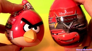 Angry Birds Surprise Eggs Disney Pixar Cars Unboxing Sorpresa Huevos Coches Toys Review | Fun Toyz Collector