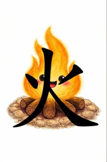 JLPT N5 🇯🇵 | Fire (火 ひ Hi) | Kanji Writing + Easy Memory🔥 #kanji #learnjapanese #japanesewriting