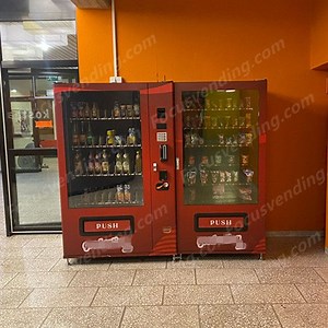 [Hot Item] Focusvend Master and Slave Combo Vending Machine for Snack Drinks Mystery Box 2 in 1 Model with Ageverification for Indoor Place